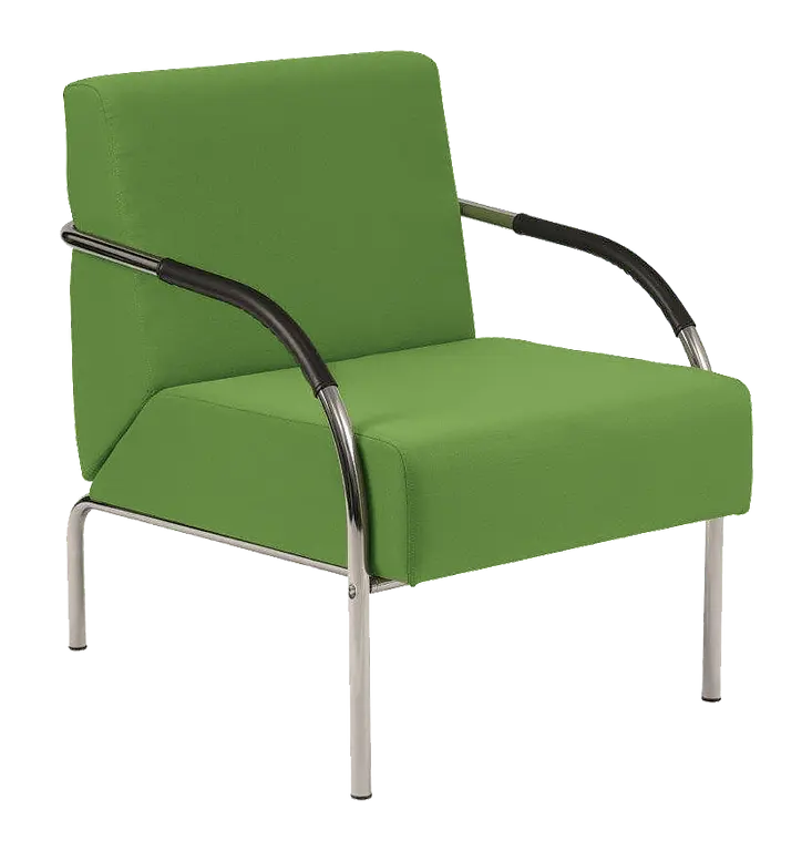 SPA 1 chrom,  látka BONDAI BN13 (7048) - látka trávově zelená